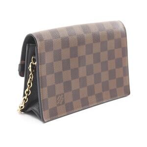 Louis Vuitton Portefeuille Vavin leather brown Damier shoulder canvas Wallet bag